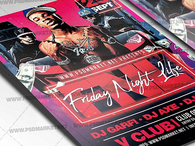 Friday Night Life Flyer - PSD Template club flyer club psd template free psd template party flyer party psd template photoshop design psd template sexy friday flyer sexy fridays flyer sexy fridays poster