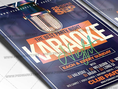 Karaoke Party Flyer - PSD Template