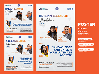 POSTER - Event BRILiaN Campus Roadshow | IPB branding event graphic design materi event materi promo materi promo event poster poster event promo event