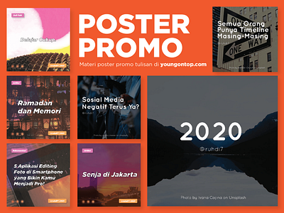 Poster Materi Promo Tulisan branding design event poster poster promo promo poster