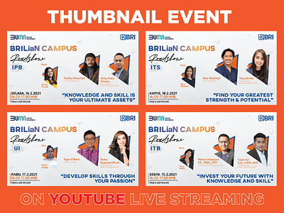 Thumbnail Event on Youtube Live Streaming branding design event graphic design live streaming poster streaming