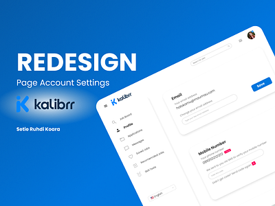 2. Redesign Page Account Setting pada Kalibrr (1) graphic design product ui ui design