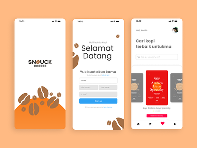 7. Exploration - Snouck Coffee App (2) design graphic design ui ui ux