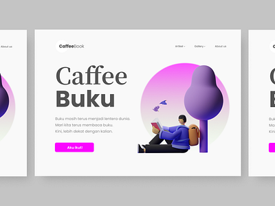 Landing Page: Caffee Buku branding design graphic design ui