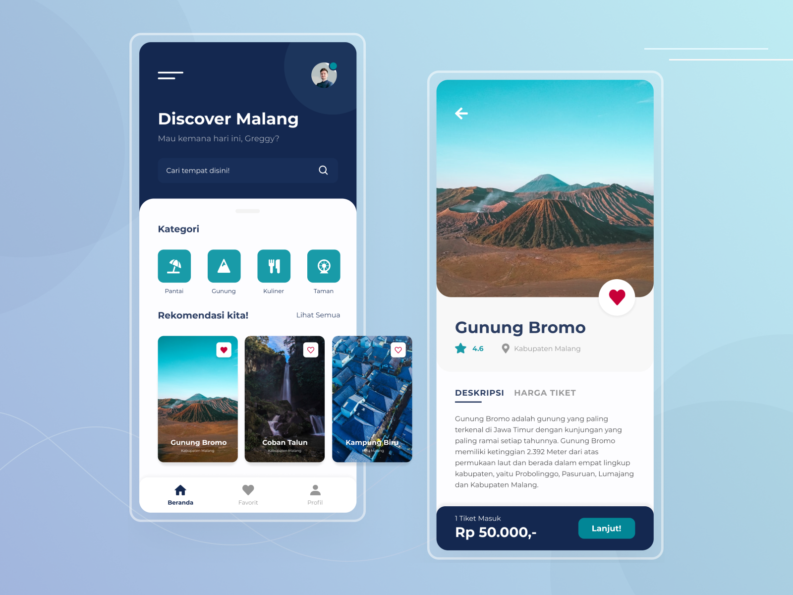 Travel App by Greggy Gianini Firmansyah on Dribbble