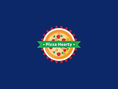Pizza hearty app app logo brandimple logo branding design food and drink food delivery food illustration food logo food truck football icon illustration logo modern typography vector
