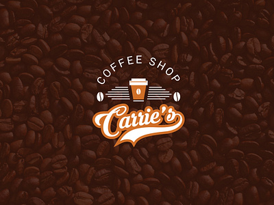 Carrie s coffee shop logo app brandimple logo branding coffee coffee cup coffeelogo color design digital icon illustration logo logo mark logos modern typography vector vintage vintage logo