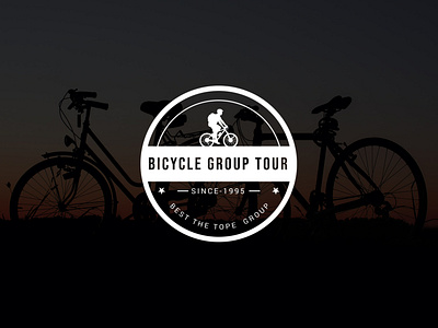 Bicycle group tour logo app brandimple logo branding design icon illustration logo logotype modern tour typography vector vintage vintage font vintage logo visual design