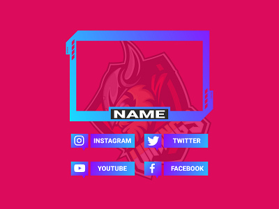 Twitch overlay and logo design.