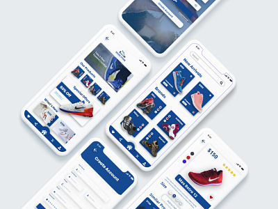 Shoe Store Mobile App Design adobe xd mobile app design shoe app ui design ui kit uiux design