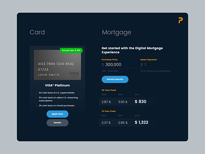 Card & Mortgage widget