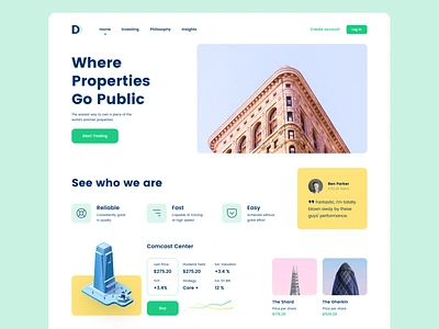 DO Trader 2d 3d adobe adobexd design flat isometric landing minimal typography ui ux web