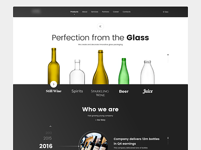 Glass Home Page 2d black blackandwhite design figma flat minimal typography ui ux web