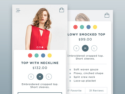 Online Shop app cart description design e commerce shop store ui ux