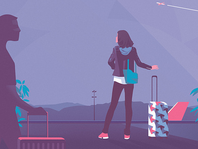 MILA airport artwork book cover digital illustration illustration illustrator pop art travel