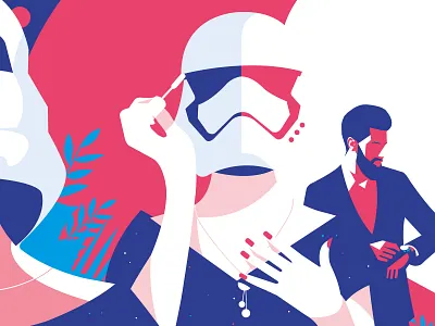 Ignoré.e 80s couple design digital illustration digitalart equality illustration illustrator makeup mask mental mirror pop art print storm trooper stormtrooper trooper troopers vector woman