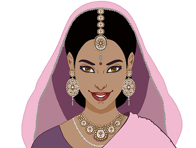 The lady from ladies special, Mumbai, India appleart applepencil design earings eyes fireart fireart studio indian ipad ipadproart ipadprocreate jewellery lady portrait saree traditional woman