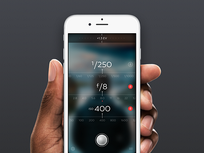 LuxDot Lightmeter dark iphone lightmeter luxdot photo photography ui ux