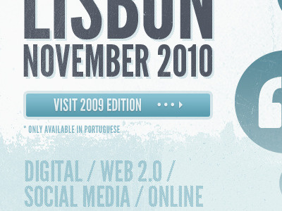 Teaser blue button grunge noise retro website