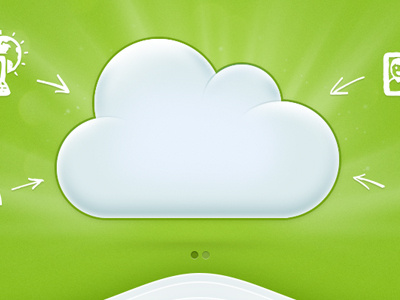 Cloud burst cloud green illustration slideshow