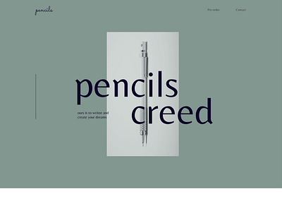 Pencils fashion fashion app fashion brand font design homepage landing landing page design minimalism minimalist teal