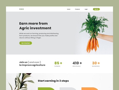 Agric Investment agriculture food investment minimalist ui