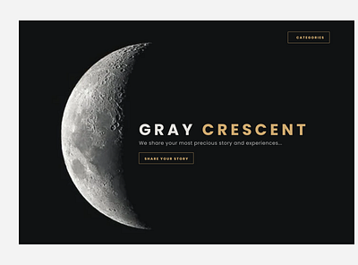 Blog Website Landing Page blog minimalist moon text