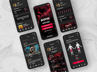 Workout and Fitness Mobile App andorid app ios landing page mobile app ui user interface ux