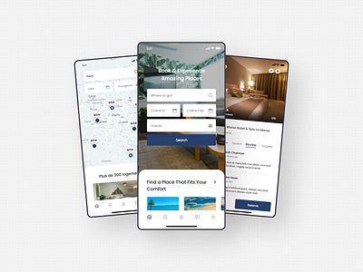 Night in - Mobile App for Booking booking app design mobile app ui user interface ux web design