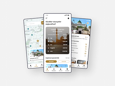 L’Éclaireur - Mobile App for Daily Prayer android animation arabic booking calendar design illustration ios islam landing page logo mobile app onboarding pray ui user interface ux web design