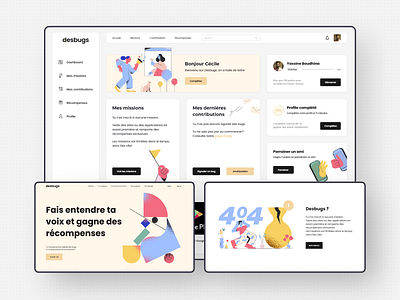 desbugs - Web Application Testing Tools animation box dashboard design illustration landing page logo mobile app navbar sidebar ui user interface ux web design