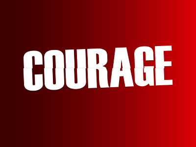 Courage adobe courage design illustrator red type