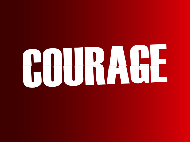Courage adobe red design type illustrator courage