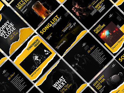 Black & Yellow Brutalism Instagram Post branding community design graphic design instagram photoshop psd social media template ui