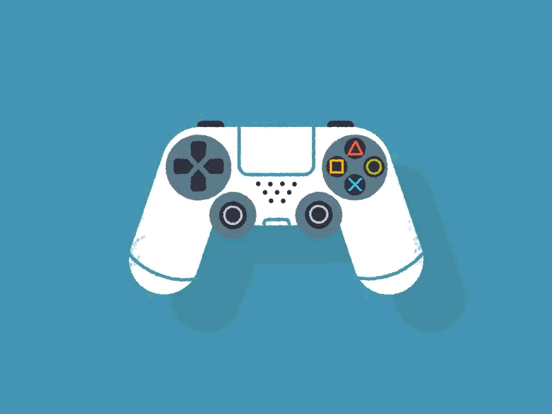Gamer for life after effects controller illustration motion graphics playstation