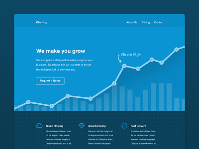 Growing Business Website bar chart chart diagram flat webdesign