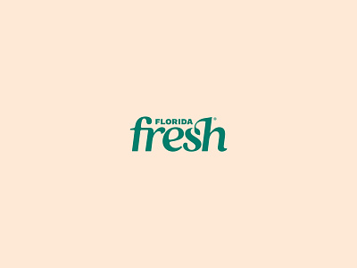 Florida Fresh branding farming farms florida florida state food green logo greens ligature type typography