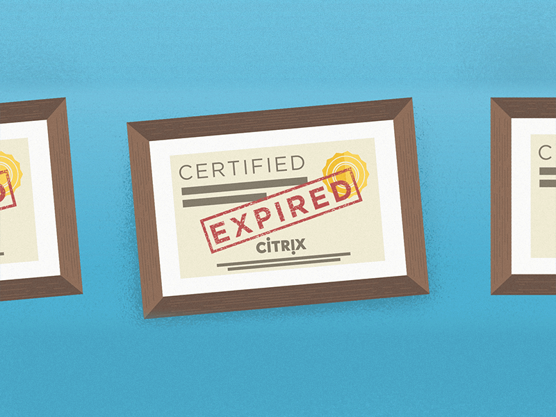 Expired Certification animation certification citrix education gif illustration