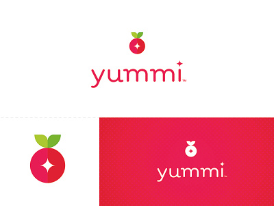 Yummi Logo branding candy food fresh fruit healthy identity letters logo sweet type typography