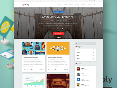 Bubly - A Pleasant Looking Multipurpose HTML Template