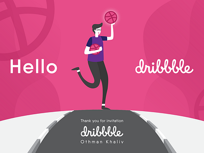 Hello Dribbble! debut design hello hello dribble illustration