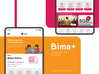 Bima+ Homepage App Redesign app design design illustration ui ui design uidesign