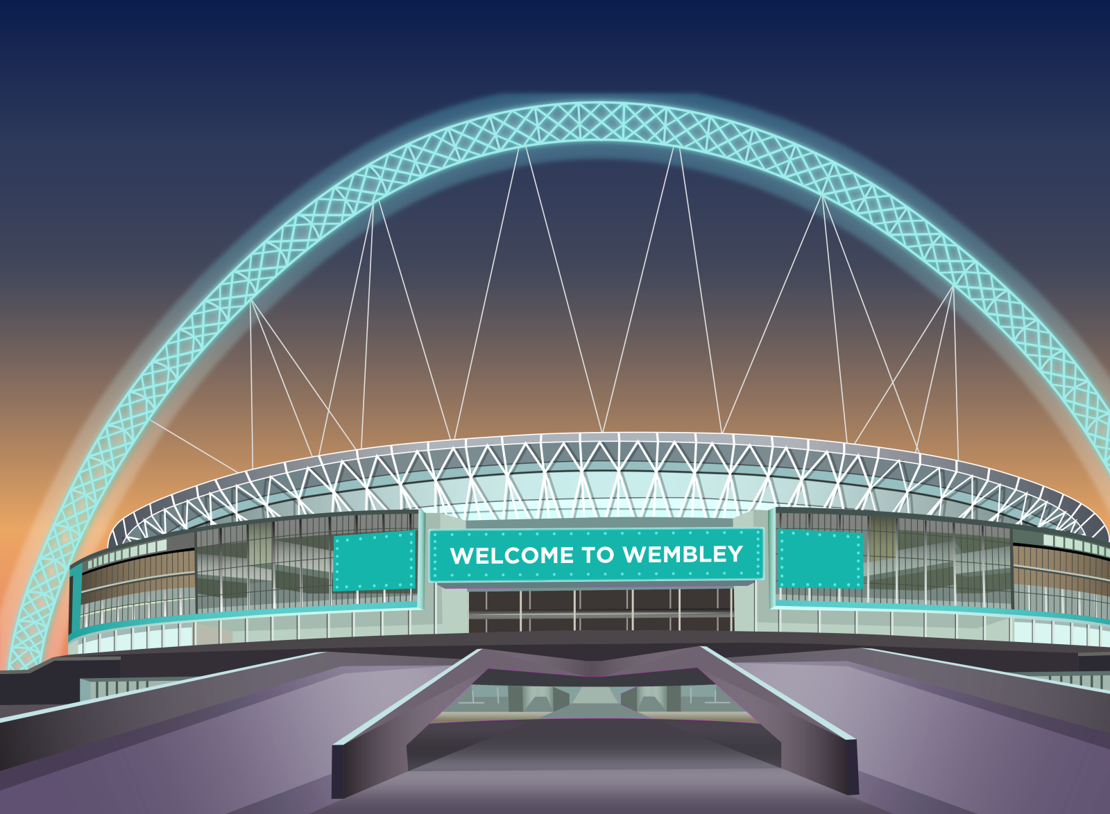 Wembley Stadium Vector Illustration By Redwanul Haque Ibrahim On Dribbble