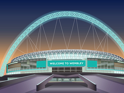 Wembley Stadium Vector Illustration