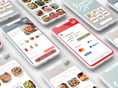 Good food is good mood app app design design illustration vector