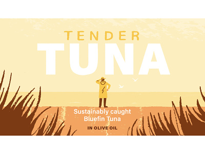 Tender Tuna - Olive Oil design drawing illustration illustrator nature packaging packaging design packagingdesign print tuna