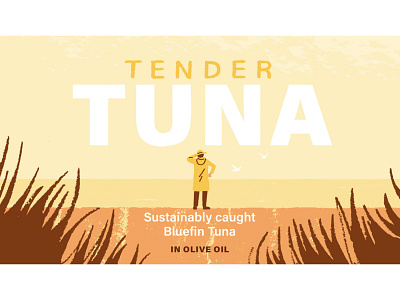 Tender Tuna - Olive Oil design drawing illustration illustrator nature packaging packaging design packagingdesign print tuna
