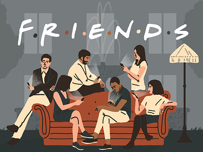 Sunday Times - Friends editorial design editorial illustration friends illustration illustrator print