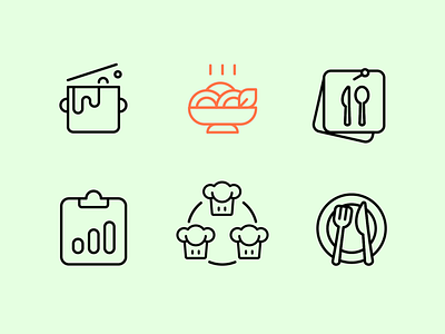 Icon set for application | Servio app creative designer icon icon design icon set icongraphy icons icons pack iconset identity illustration logo minimal picto pictogram ui vector