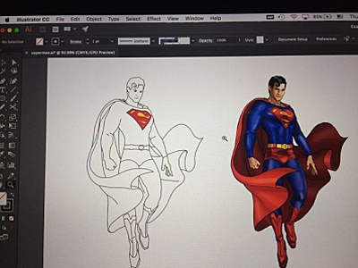 Superman Drawing. For print media & Hoardings. print print design print media superman